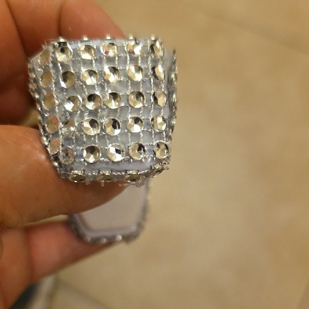 Crystal-Embellished Phone Grip - Silver
